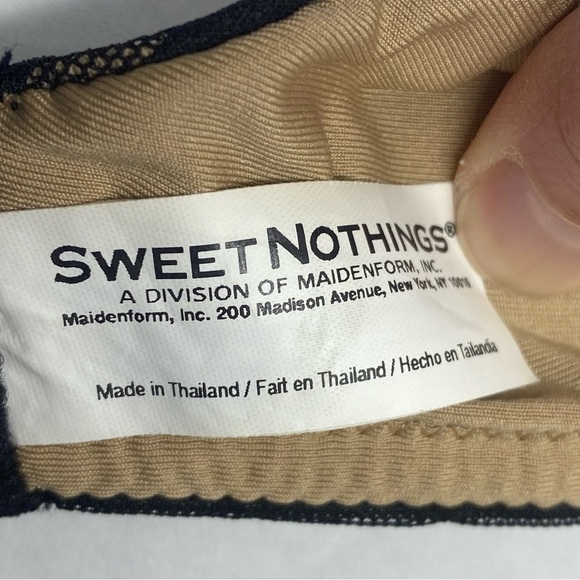 Sweet Nothings By Maidenform Striped Tan Black Bra 38DD Underwire Lined Sexy - Picture 5 of 7